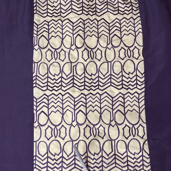 Jones New York Petite unique dress top purple/tan/green size 6p - Picture 6 of 7